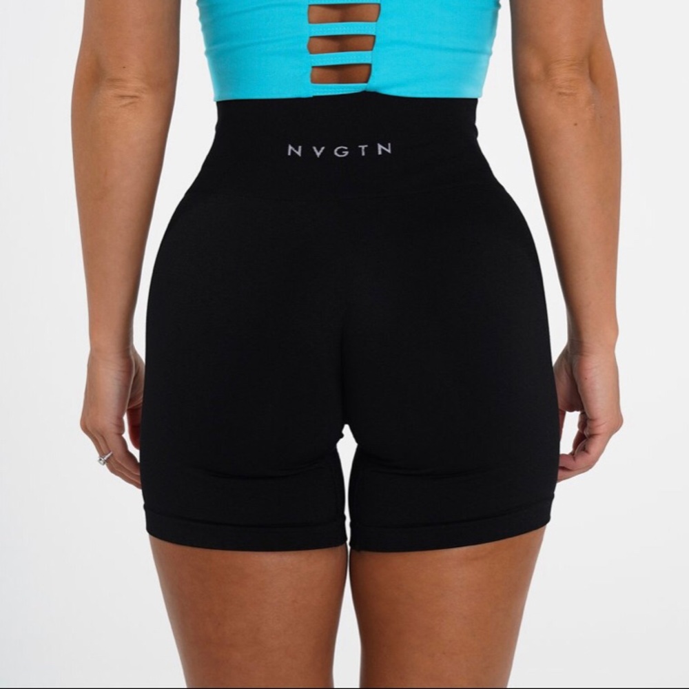 NVGTN Black Solid Pro Shorts